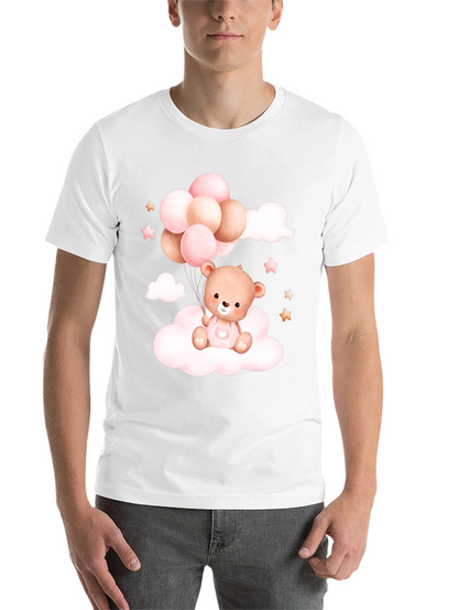 Cute Teddy Bear Balloons Black Tee