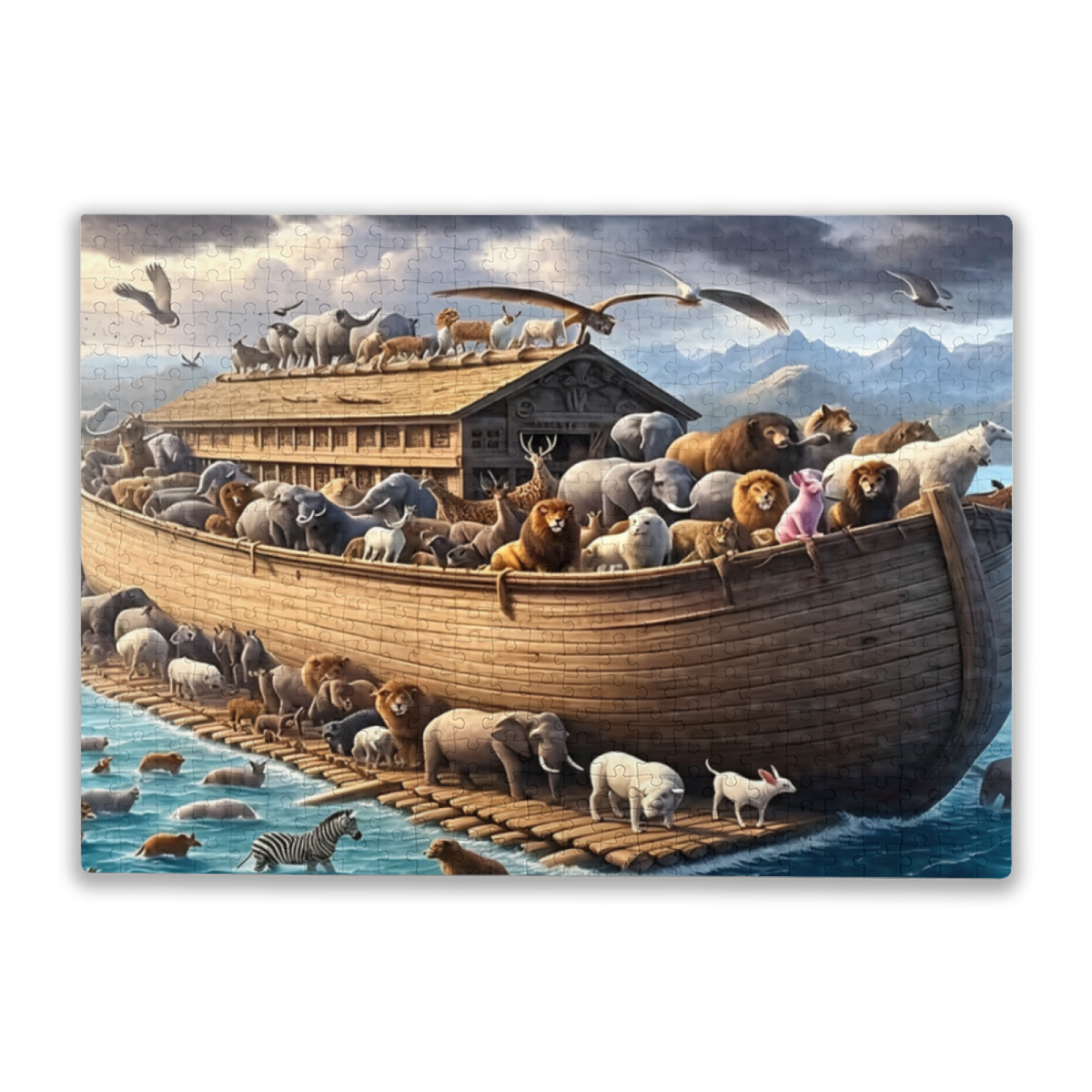Noah¡¯s Ark Full of All Kinds of Animals Religious Art Puzzle