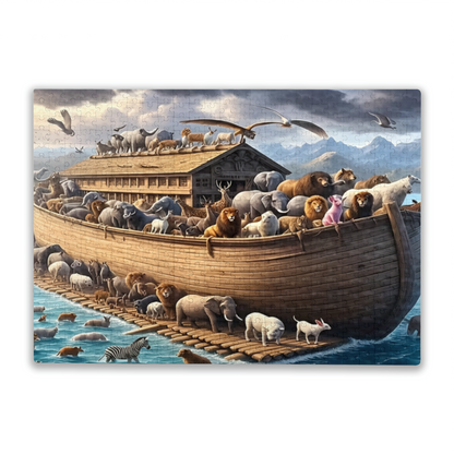 Noah¡¯s Ark Full of All Kinds of Animals Religious Art Puzzle