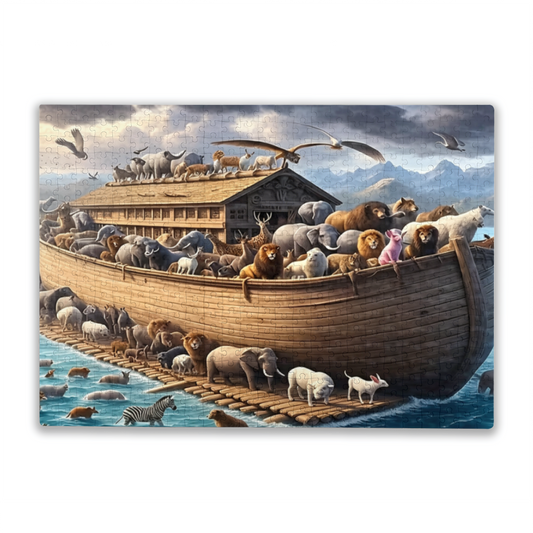 Noah¡¯s Ark Full of All Kinds of Animals Religious Art Puzzle