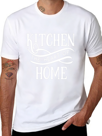 Kitchen Heart of Home Black Crewneck T-shirt