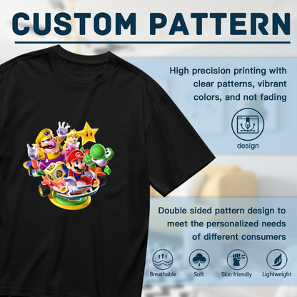 Super Mario Kart Cute Characters Graphic Plus Size Women¡¯s T-Shirt