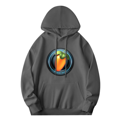 FL Studio Producer Gray Hoodie, Music Lover Soft Comfort Hoodie