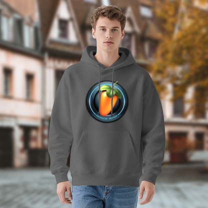 FL Studio Producer Gray Hoodie, Music Lover Soft Comfort Hoodie