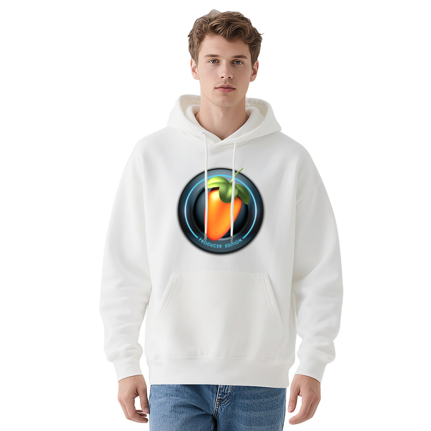 FL Studio Producer Gray Hoodie, Music Lover Soft Comfort Hoodie