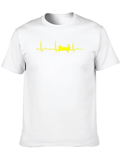 Kayak Heartbeat Graphic Tee - Black