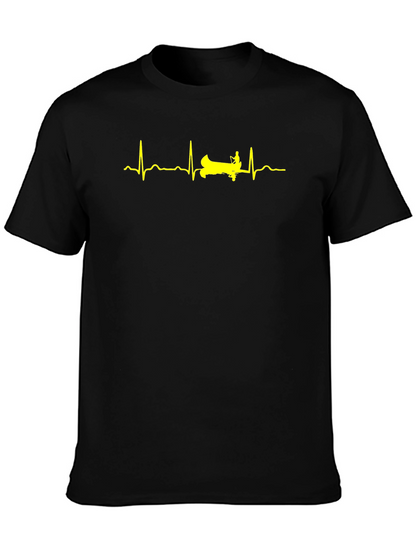 Kayak Heartbeat Graphic Tee - Black