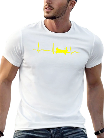 Kayak Heartbeat Graphic Tee - Black
