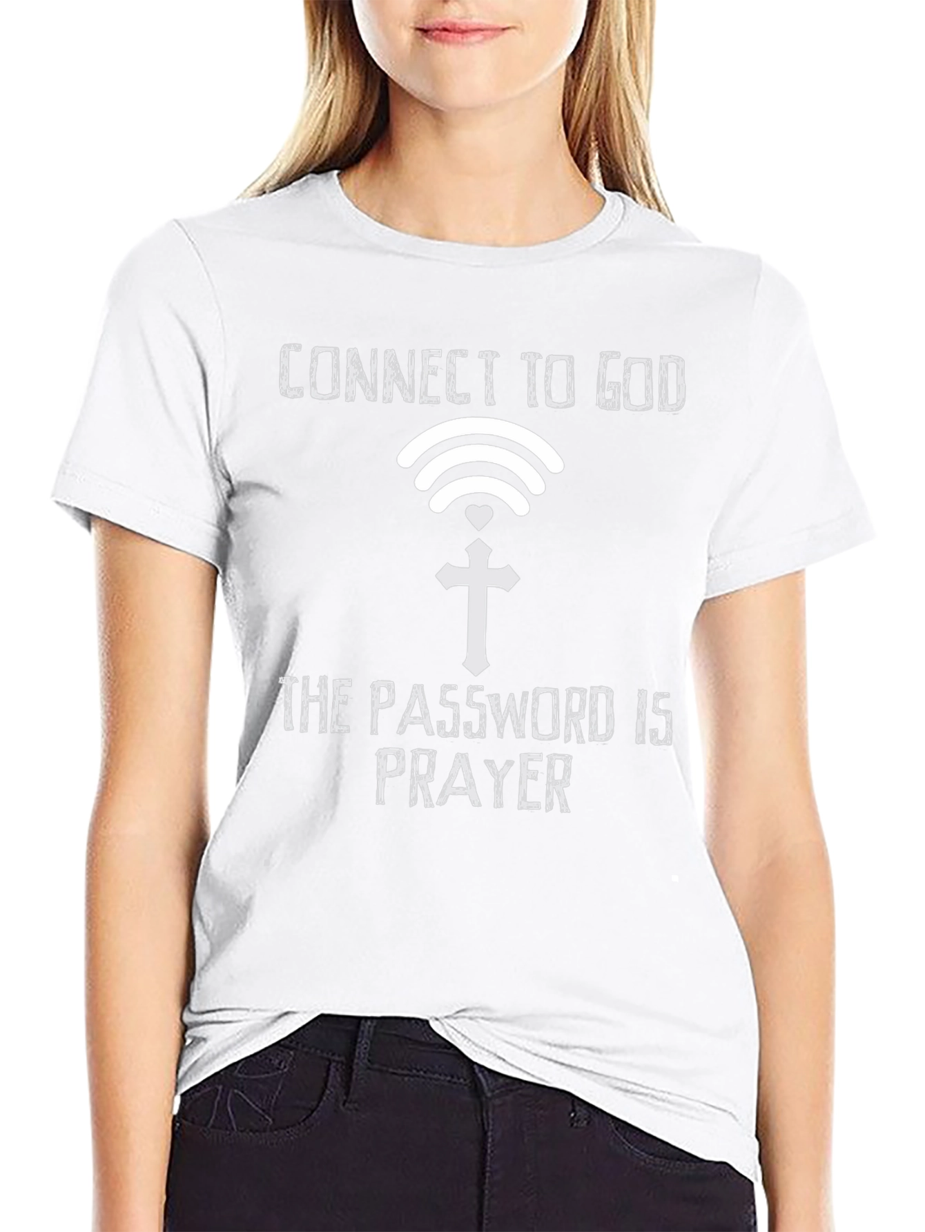 Connect to God T-Shirt: Prayer is the Password