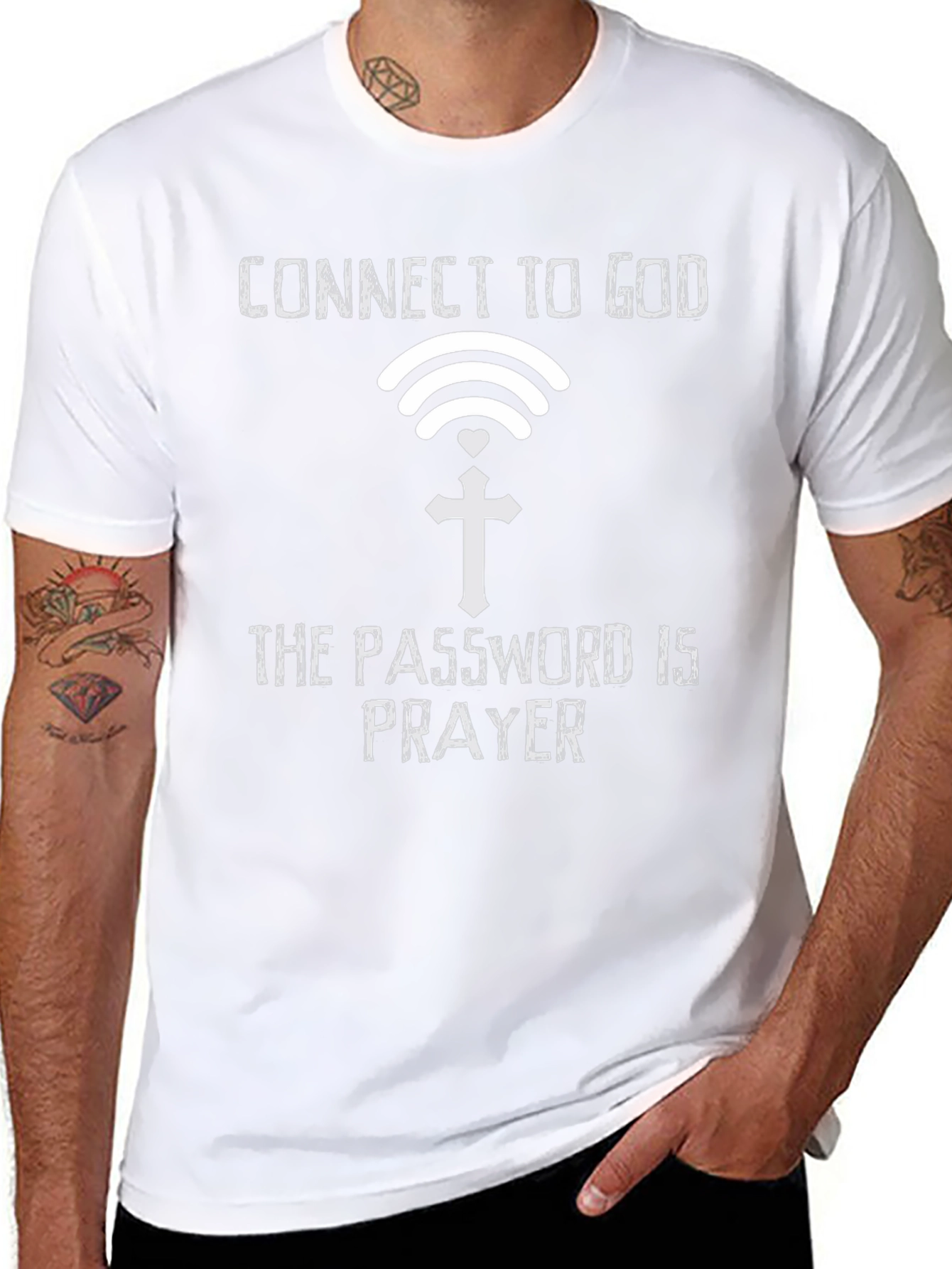 Connect to God T-Shirt: Prayer is the Password