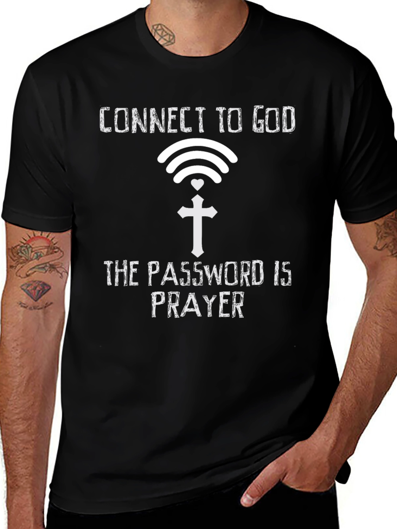 Connect to God T-Shirt: Prayer is the Password