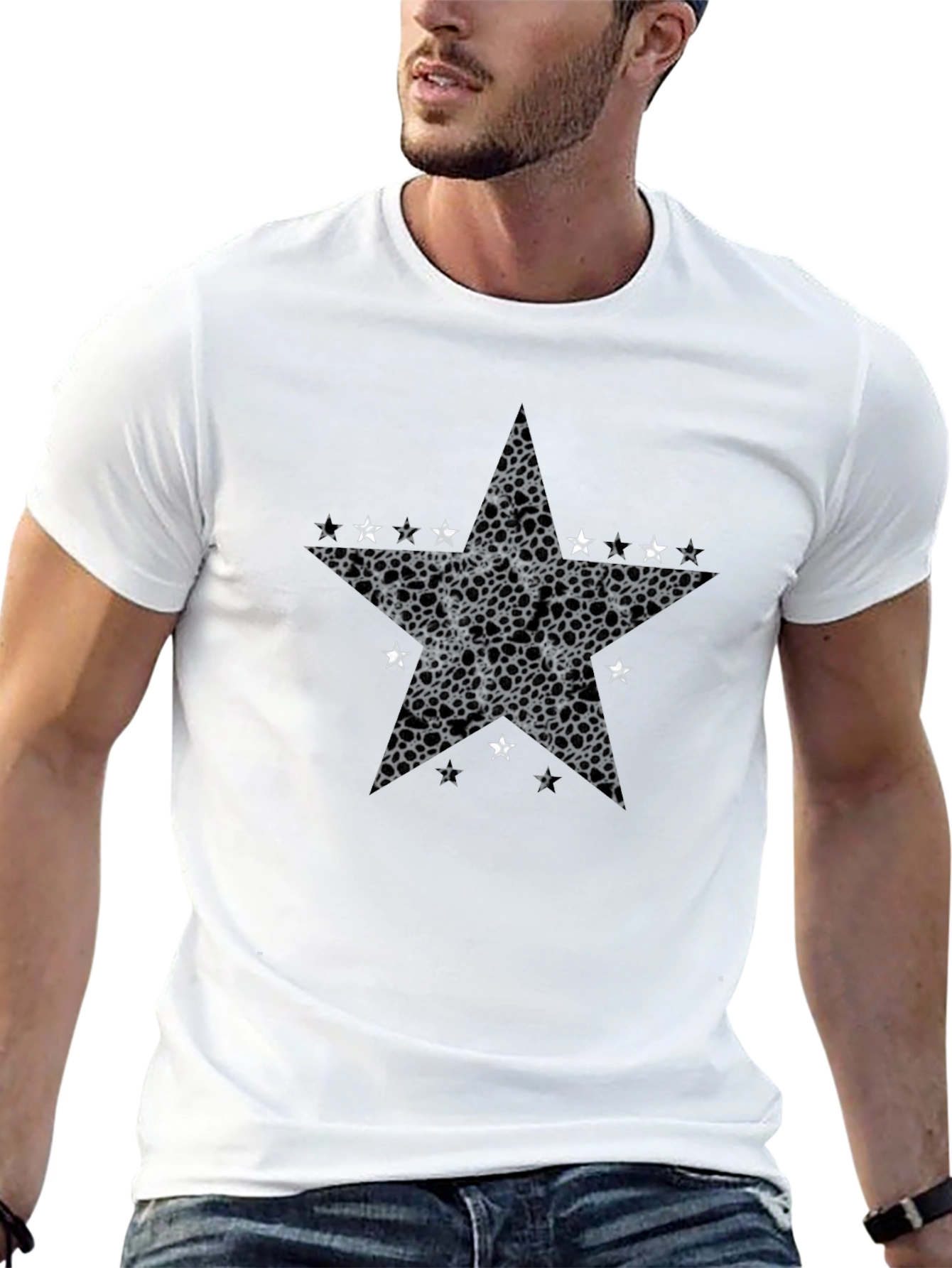 Star Graphic Mens Black T-Shirt