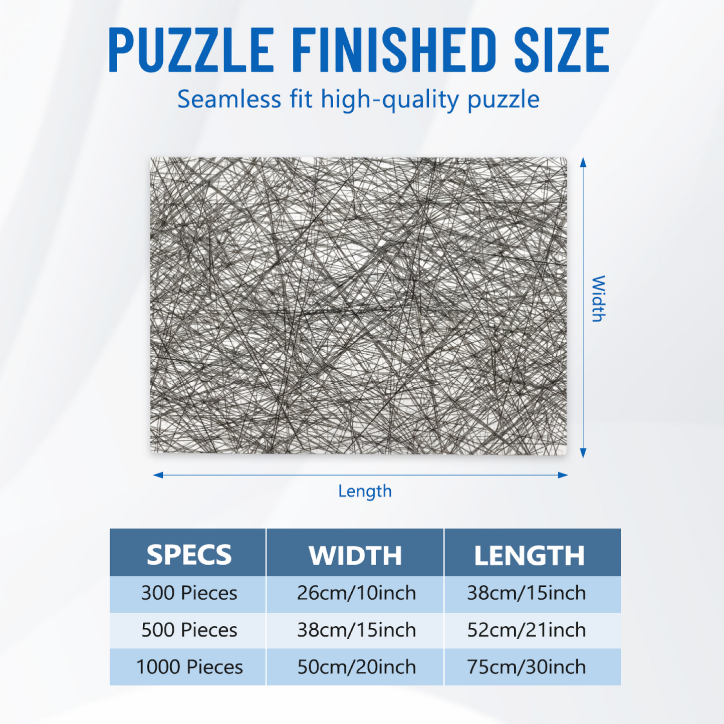 Tangled Chaos Abstract Line Art Jigsaw Puzzle | 300/500/1000 Piece Difficult Stress Relief Puzzle for Adults