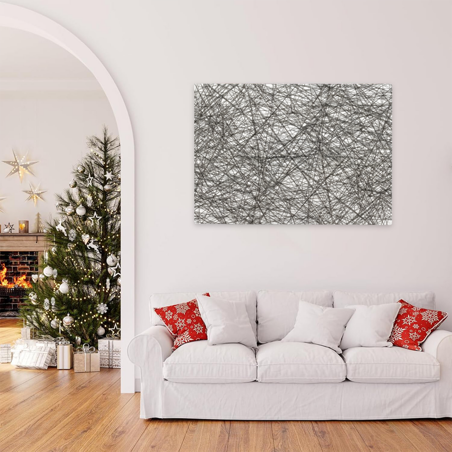 Tangled Chaos Abstract Line Art Jigsaw Puzzle | 300/500/1000 Piece Difficult Stress Relief Puzzle for Adults