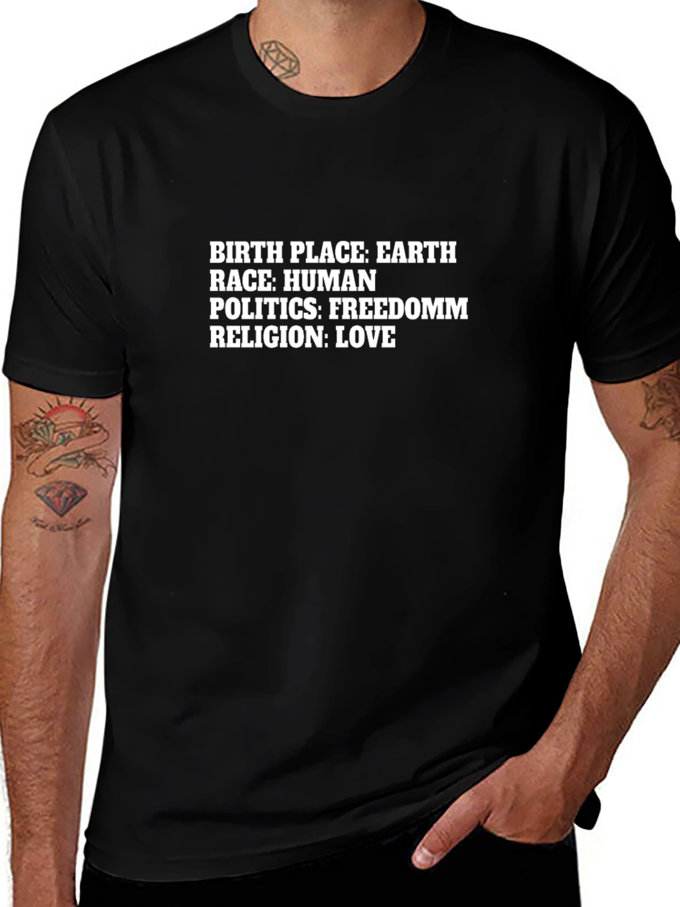 Earth Race Human Love T-Shirt