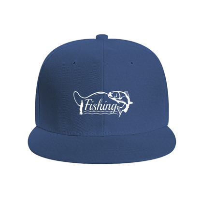 Vintage Fishing Fish Graphic Red Angler Snapback Sun Hat
