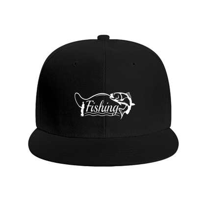 Vintage Fishing Fish Graphic Red Angler Snapback Sun Hat