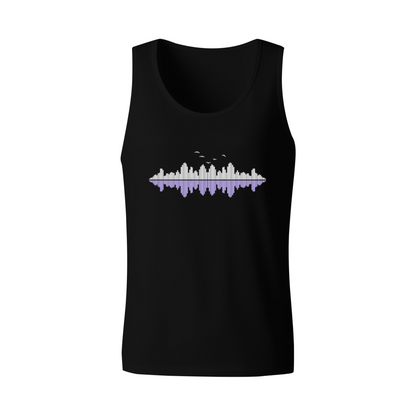 Minimal Sound Wave Bird Sky Music Lover Men¡¯s Tank