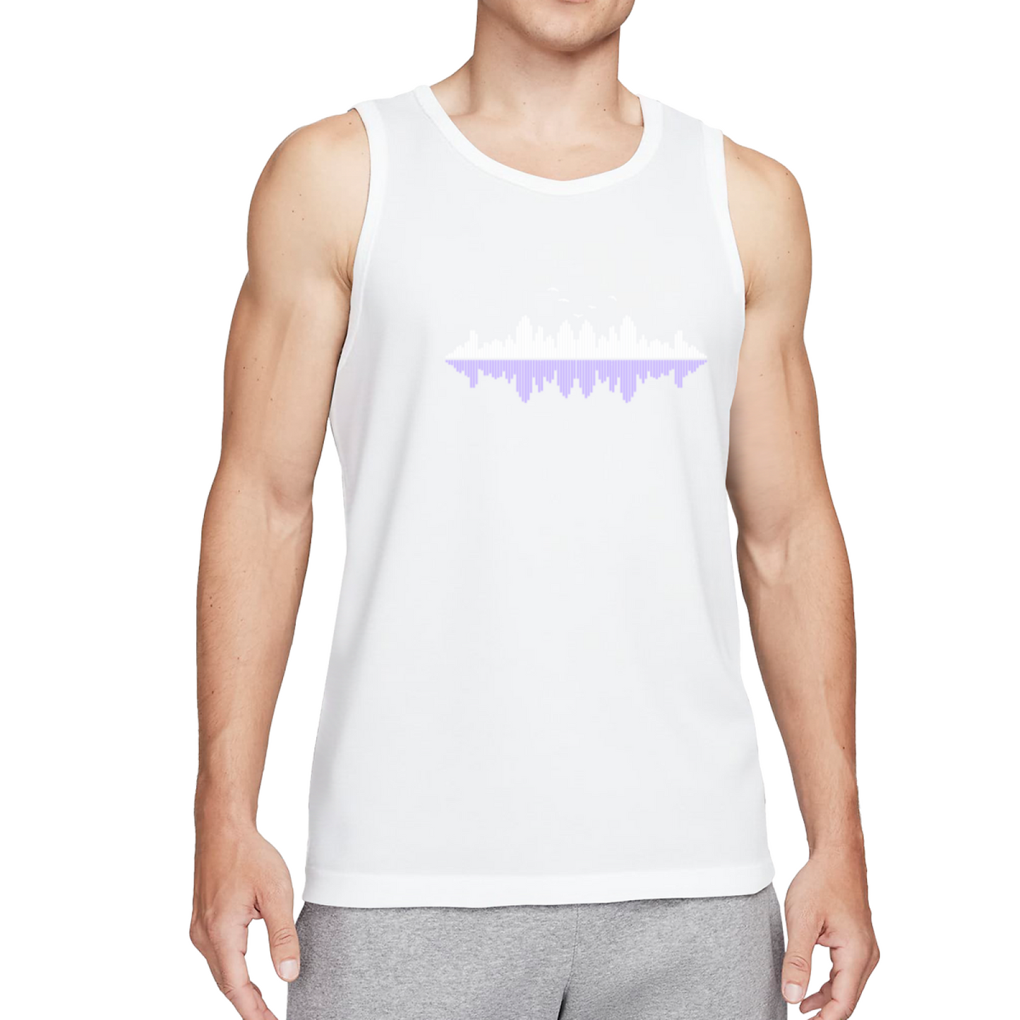 Minimal Sound Wave Bird Sky Music Lover Men¡¯s Tank