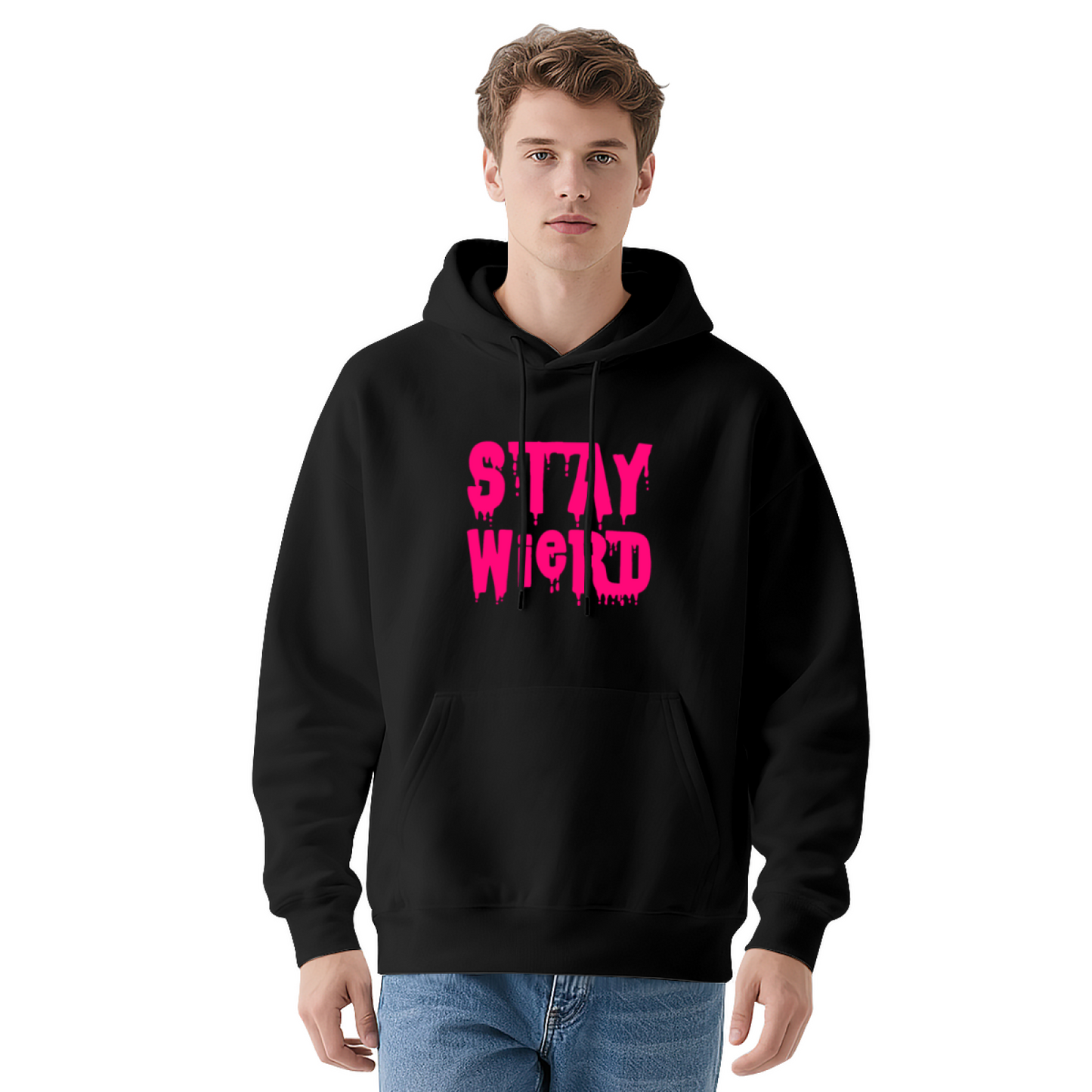 Men's Graphic Hoodie: ST7\YWi910 Typography, Trendy & Soft