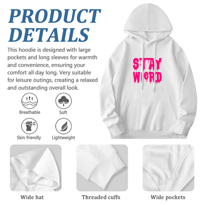 Men's Graphic Hoodie: ST7\YWi910 Typography, Trendy & Soft
