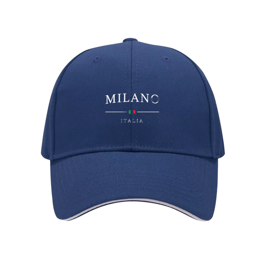 Milano Italia Flag Print Classic Multi-Color Sandwich Brim Baseball Cap