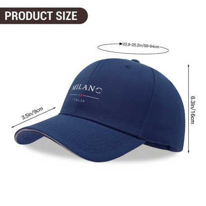 Milano Italia Flag Print Classic Multi-Color Sandwich Brim Baseball Cap