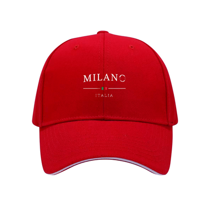 Milano Italia Flag Print Classic Multi-Color Sandwich Brim Baseball Cap
