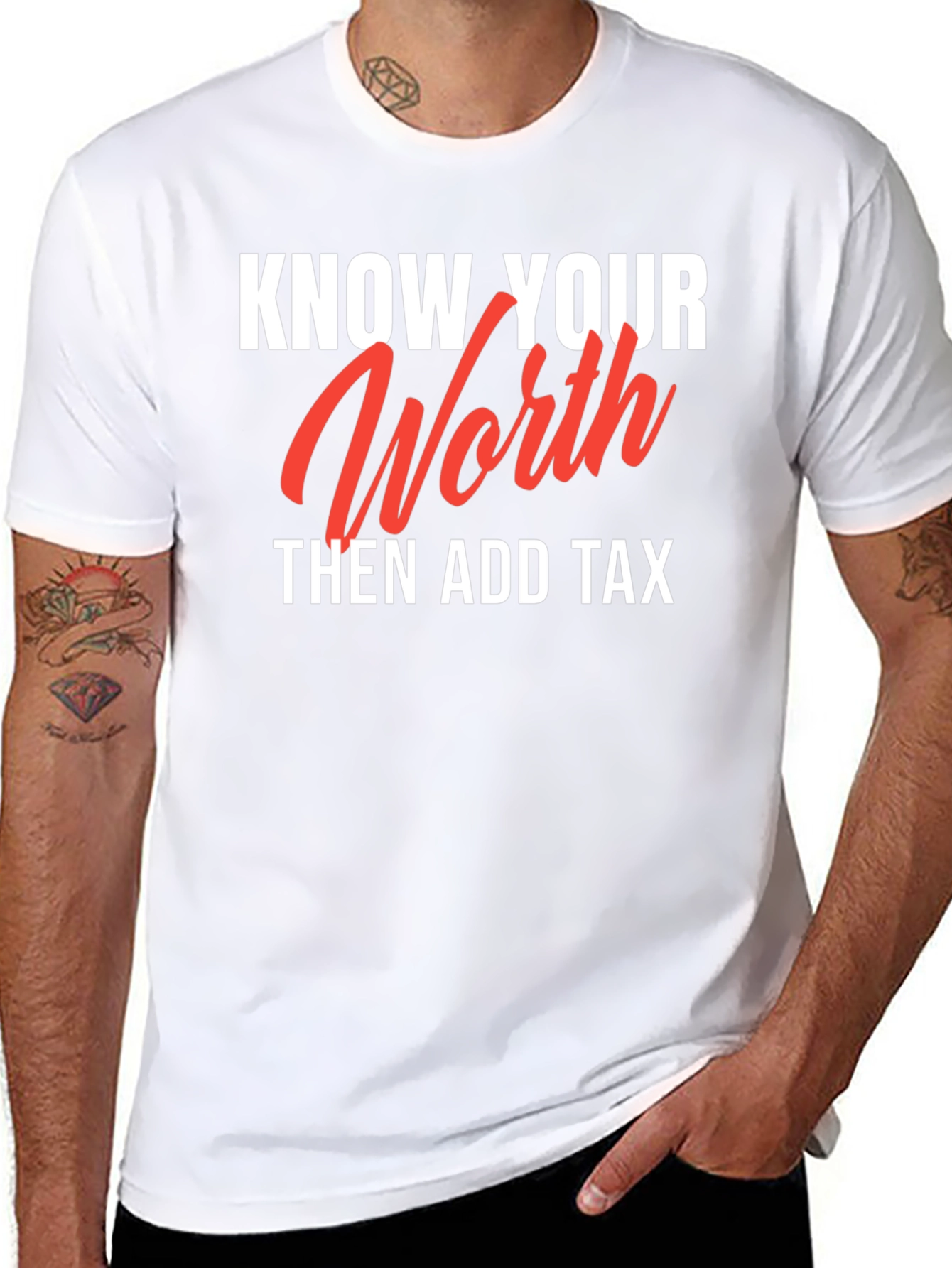 Know Your Worth Black Graphic Tee