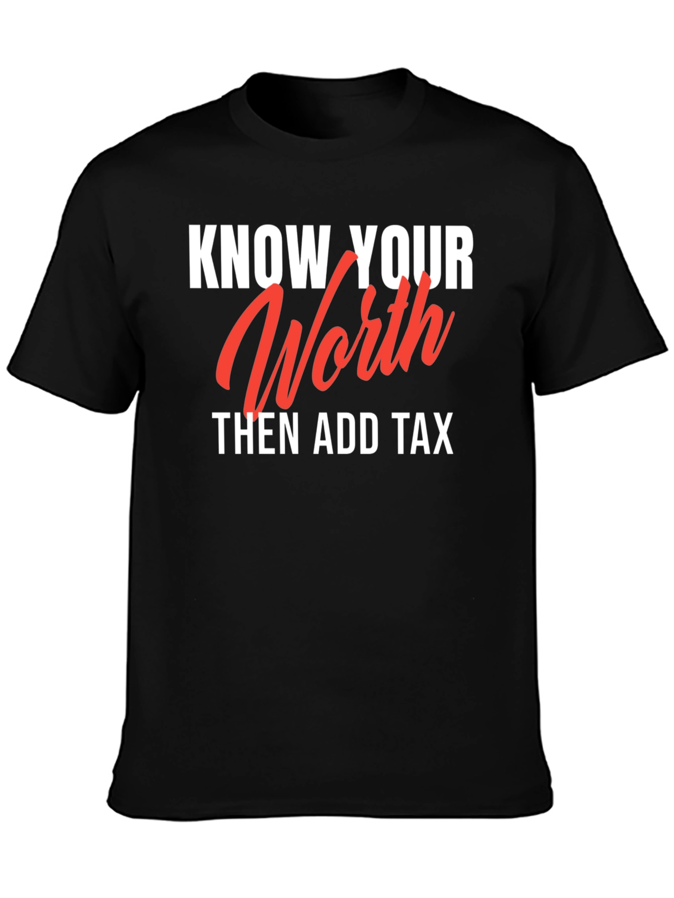 Know Your Worth Black Graphic Tee