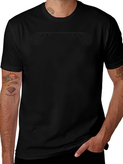Ornate Scrollwork Black T-Shirt