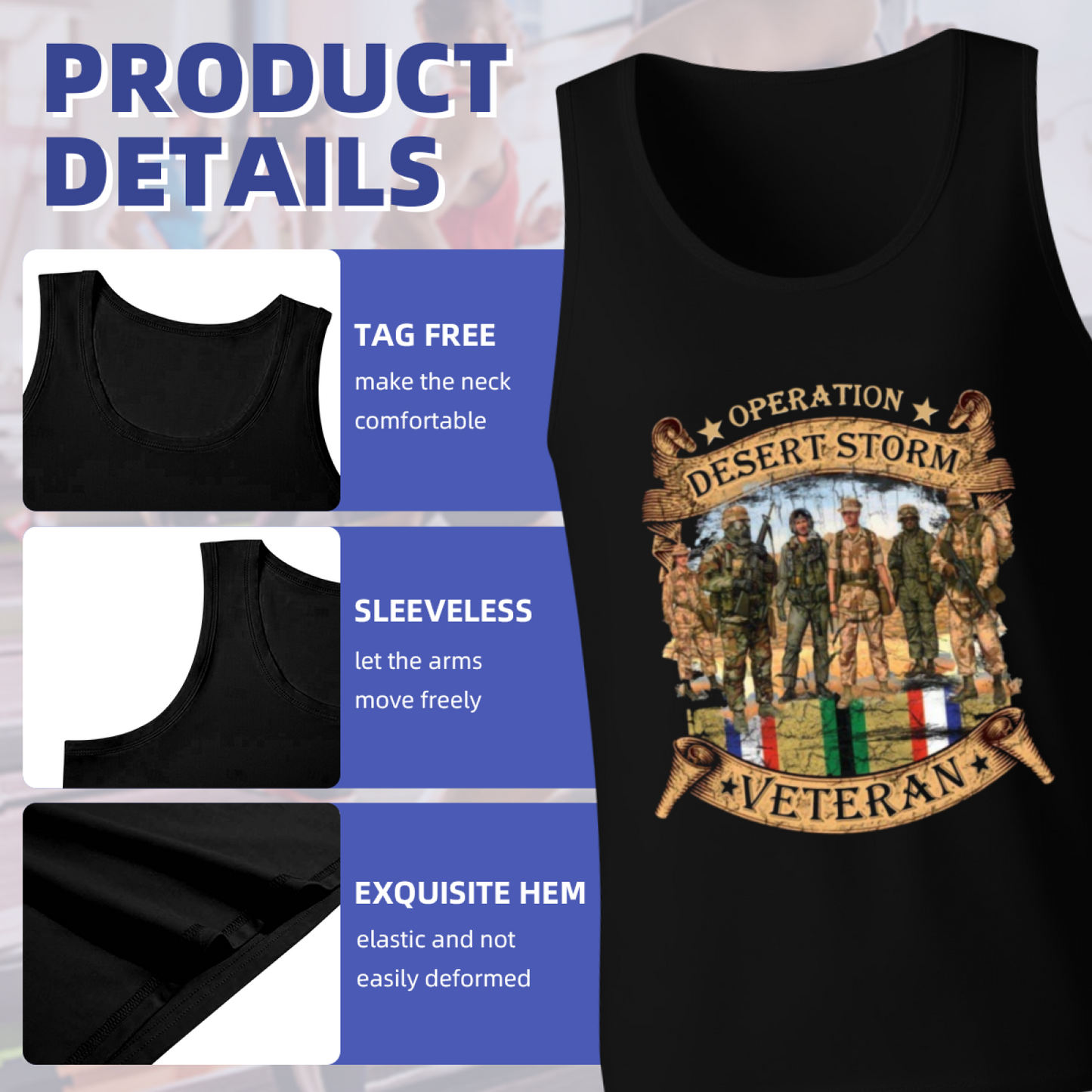 Operation Desert Storm Veteran Retro Graphic Tank