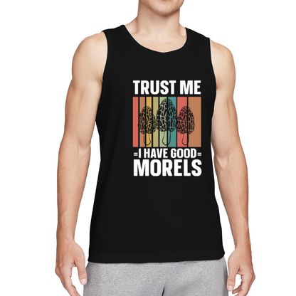 Retro Morel Mushroom Forager Funny Tank Top