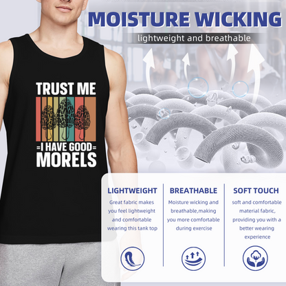 Retro Morel Mushroom Forager Funny Tank Top