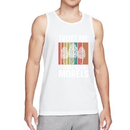 Retro Morel Mushroom Forager Funny Tank Top