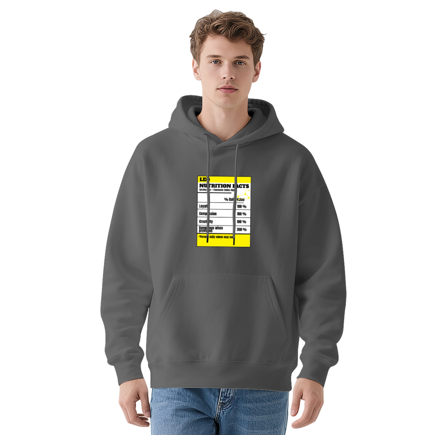 Funny Dad Nutrition Facts Label White Hoodie, Ultra Comfort Family Casual Wear