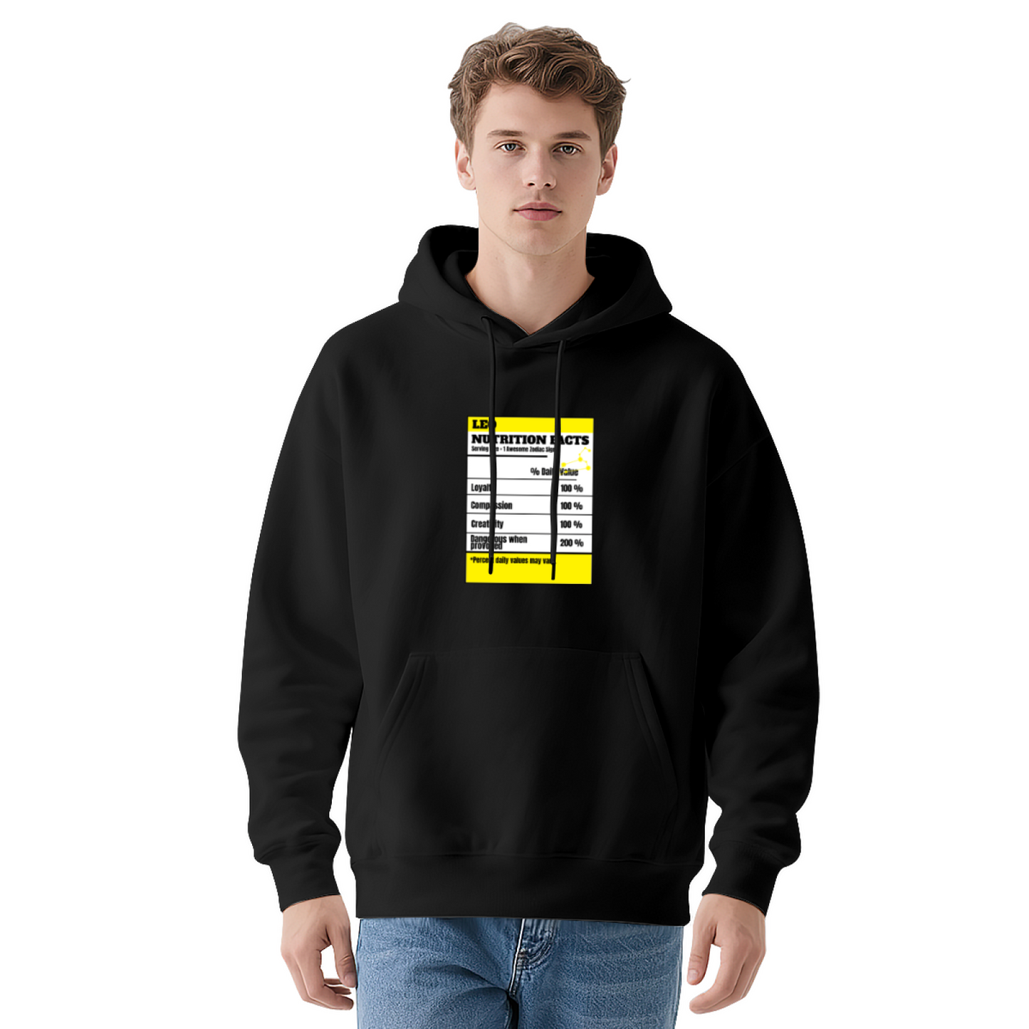 Funny Dad Nutrition Facts Label White Hoodie, Ultra Comfort Family Casual Wear