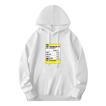 Funny Dad Nutrition Facts Label White Hoodie, Ultra Comfort Family Casual Wear