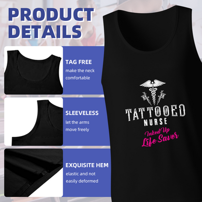 Tattooed Nurse Inked Up Life Saver Medical Staff Tank