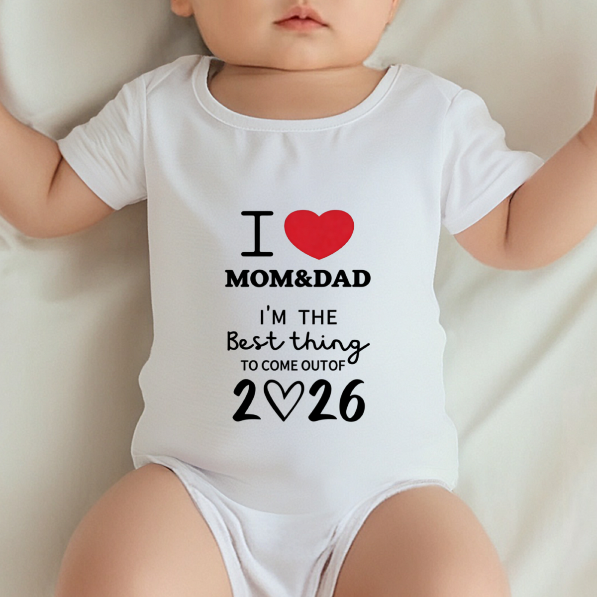 I Love Mom & Dad I¡¯m The Best Thing Of 2026 Birth Bodysuit