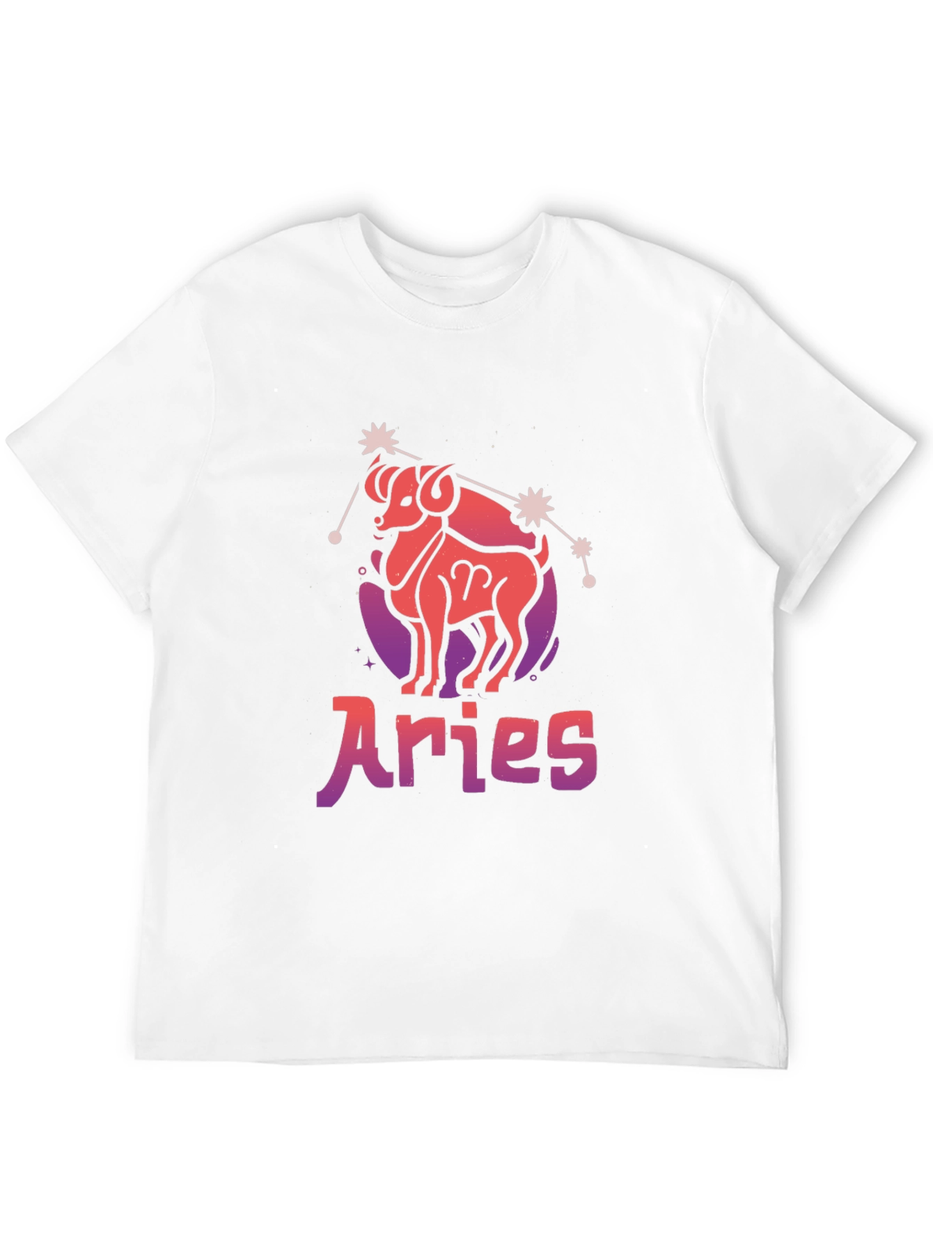 Aries Zodiac Graphic T-Shirt - Black Cotton Tee