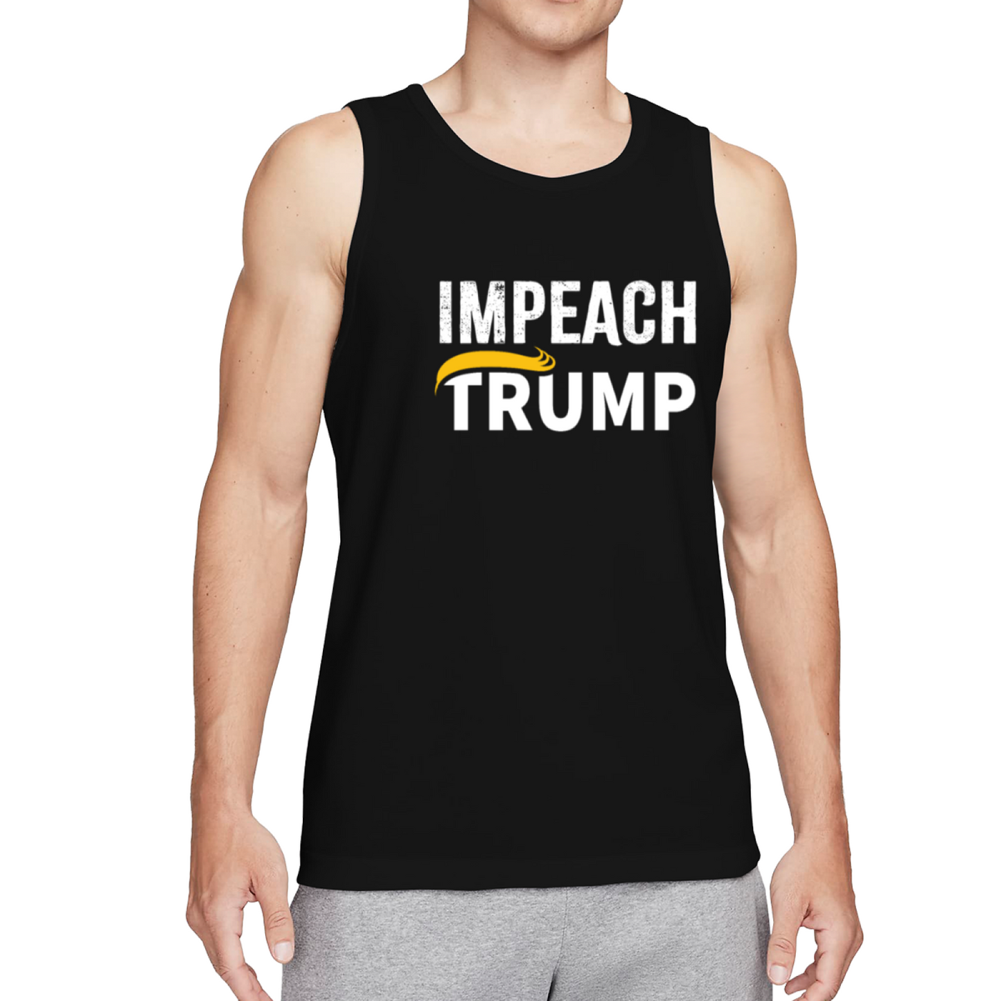 Impeach Trump Funny Political Graphic Men Tank Top