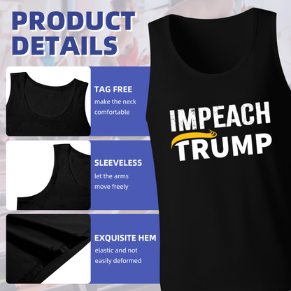 Impeach Trump Funny Political Graphic Men Tank Top