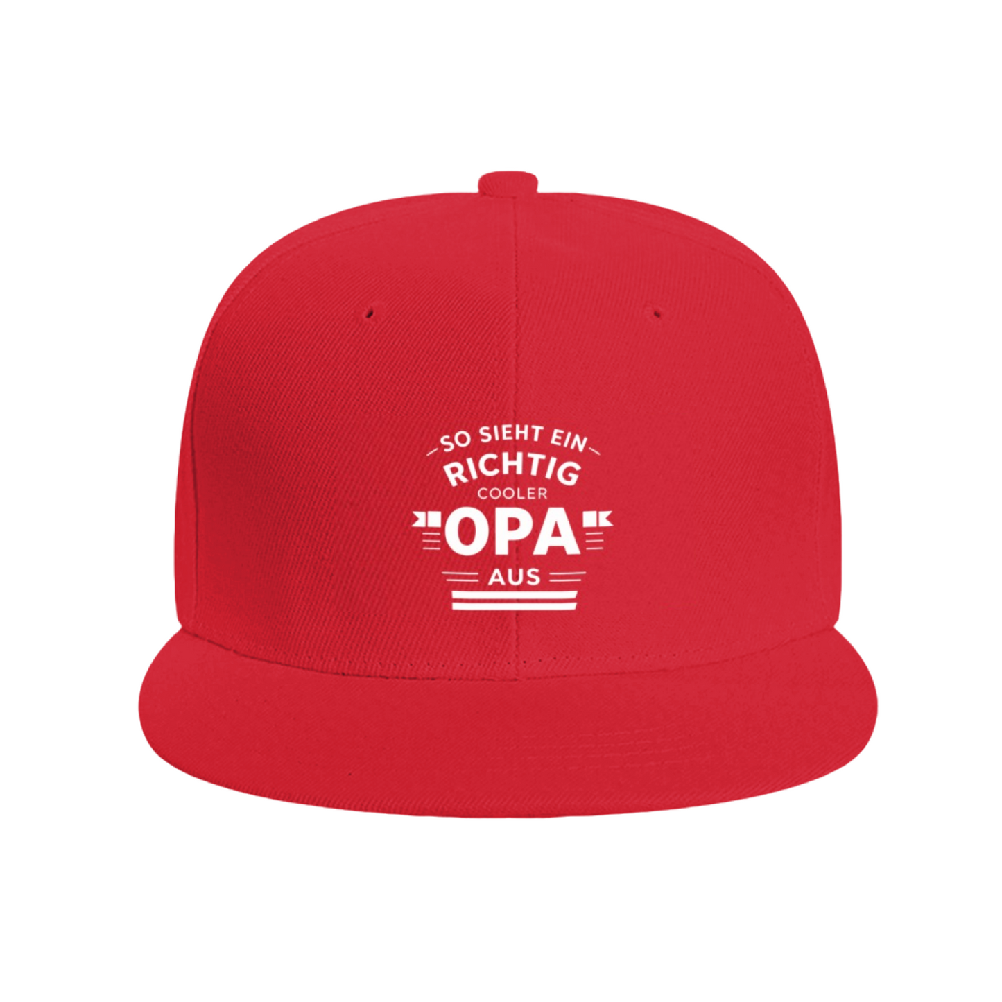 Cool Opa German Slogan Navy Flat Brim Snapback Sun Hat, Funny Grandpa Gift Headwear