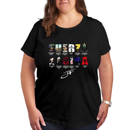 Vintage Fuerza Regida Full Album Collage Plus Size Ladies T-Shirt