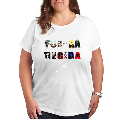 Vintage Fuerza Regida Full Album Collage Plus Size Ladies T-Shirt
