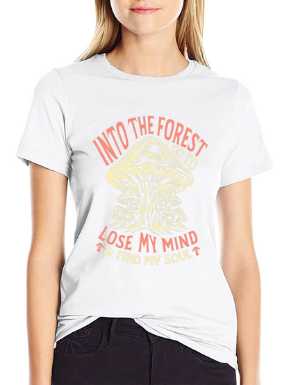 Into the Forest Mushroom Graphic T-Shirt