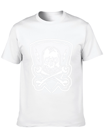 Skull & Wrenches Graphic Tee - Edgy Black T-Shirt