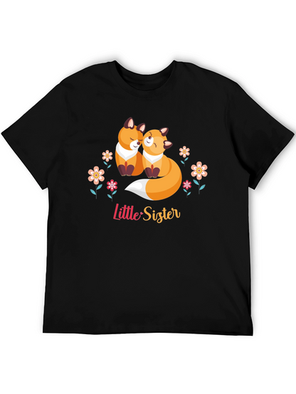 Little Sister Fox Graphic T-Shirt