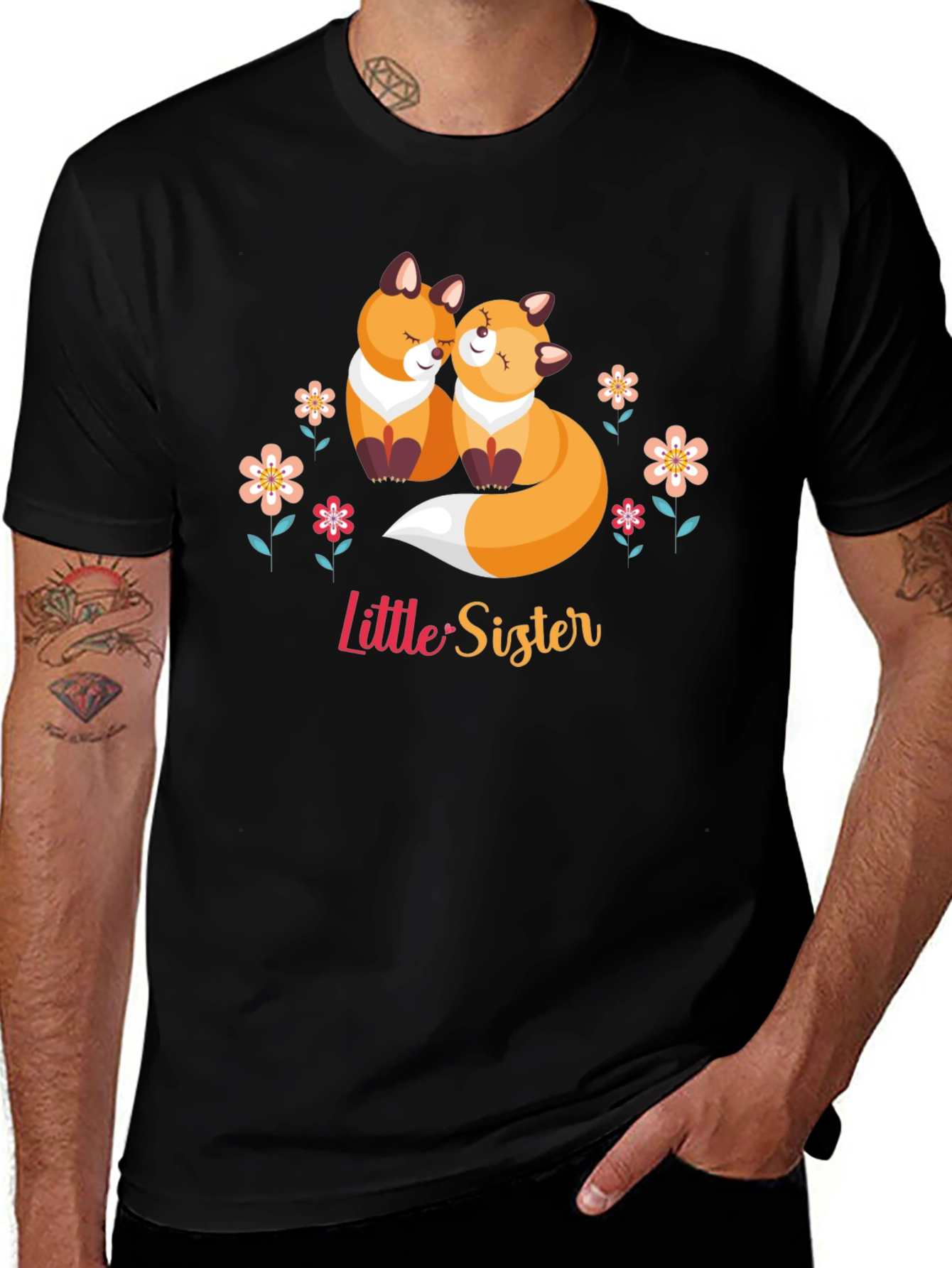 Little Sister Fox Graphic T-Shirt